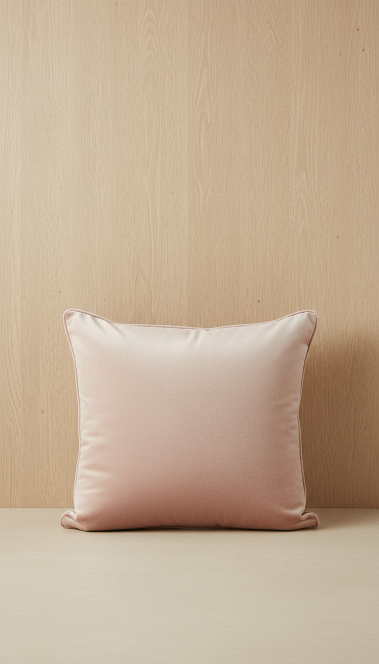 Samtkissen in zartem Blush