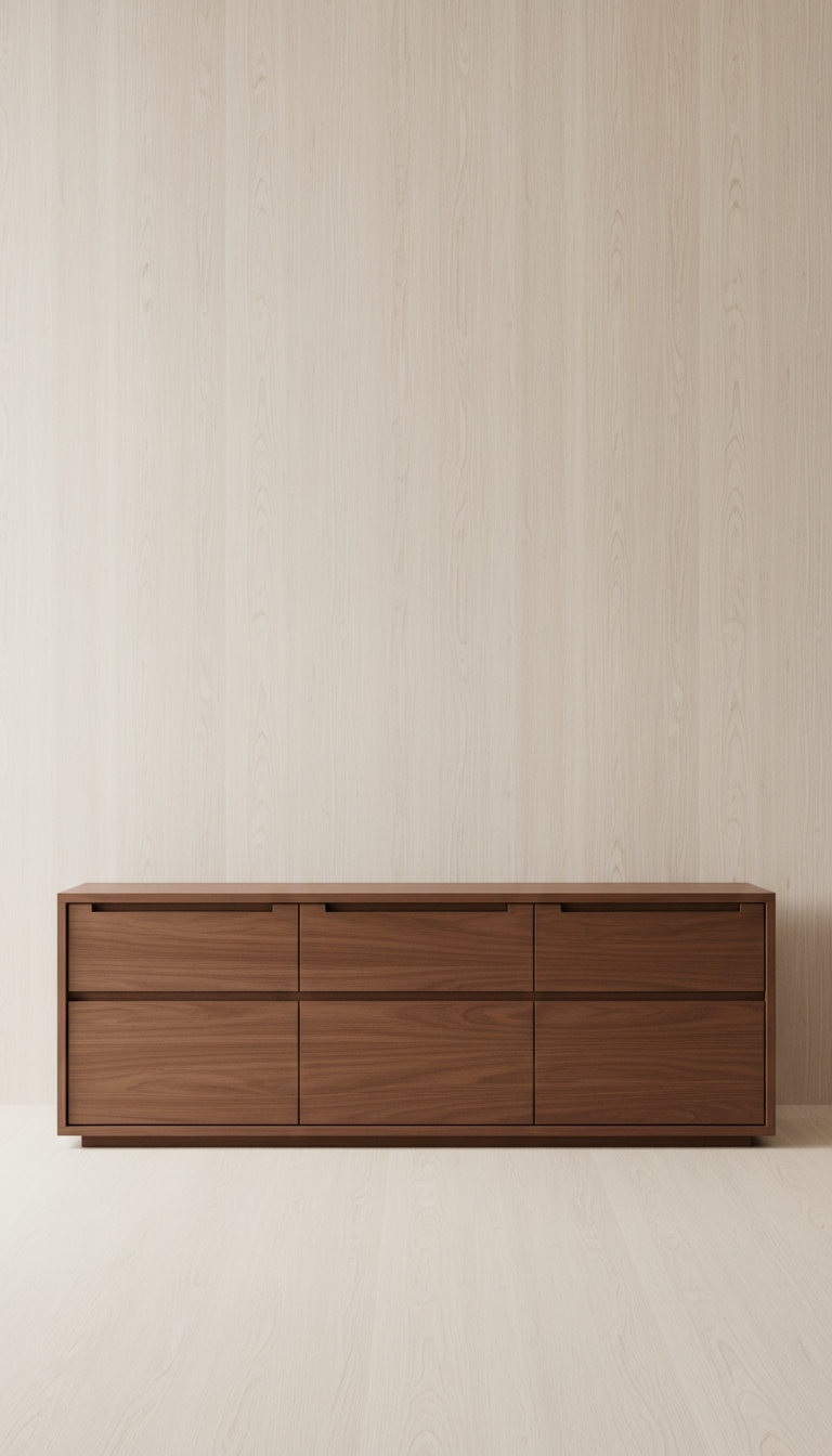 Sideboard aus Walnussholz, modular
